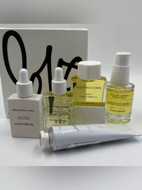 Costa Brazil Travel Essentials Box Kaya Body Oil, Cream, Face Serum Oil Cleanser